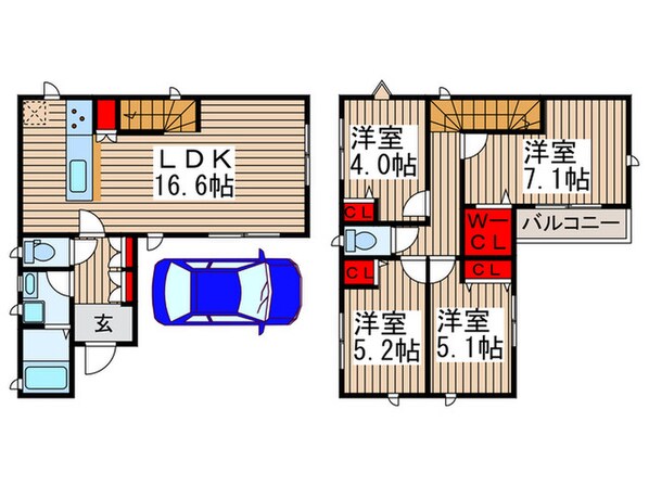 Kolet六実の物件間取画像